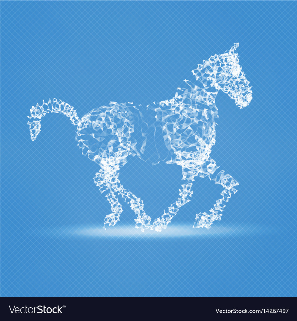 2014 chinese new year of the horse abstract mesh