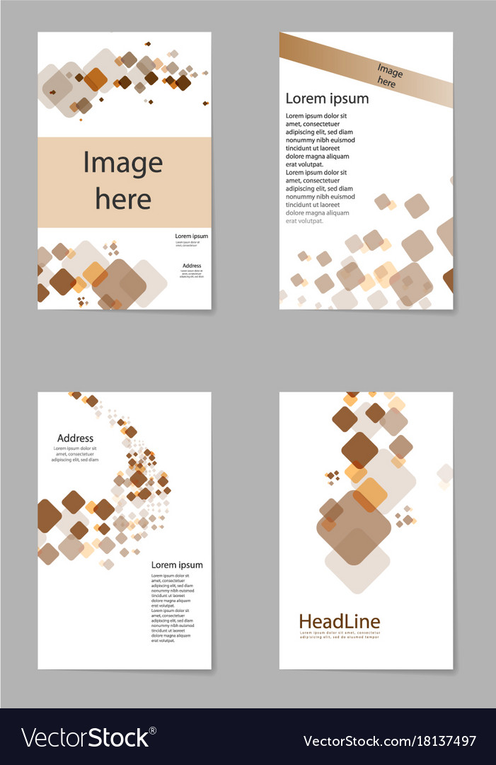 Abstract composition business card set box block