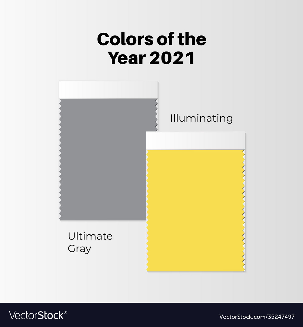 Color year 2021 fabric swatches or sample Vector Image