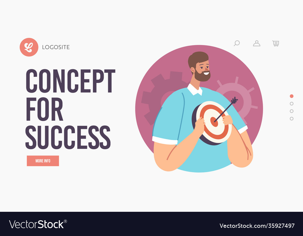 Concept for success landing page template