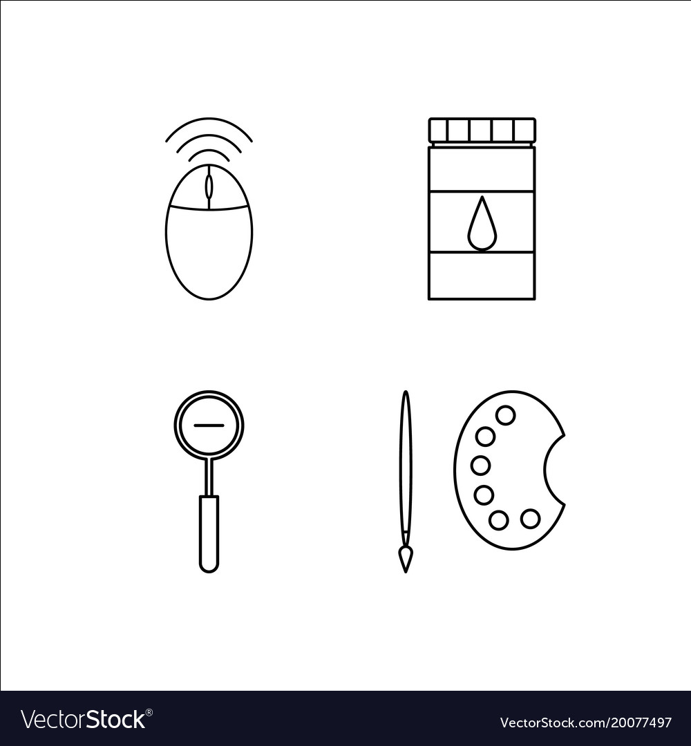 Design and studio simple linear icon setsimple
