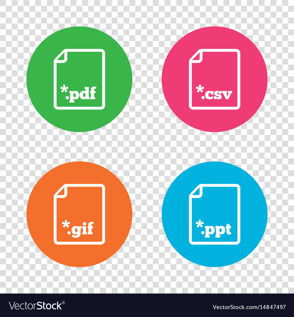 Document signs file extensions symbols