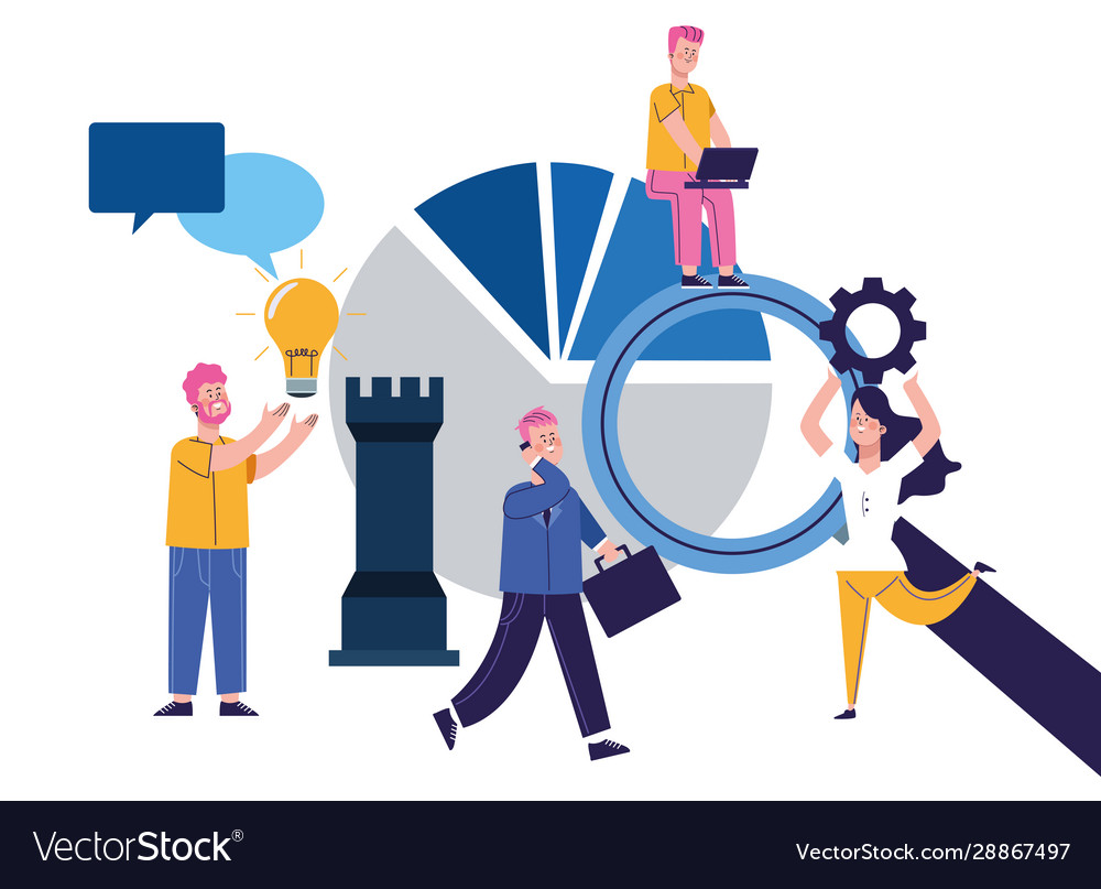 Elegant business people workers characters vector image Elegant business people workers characters
