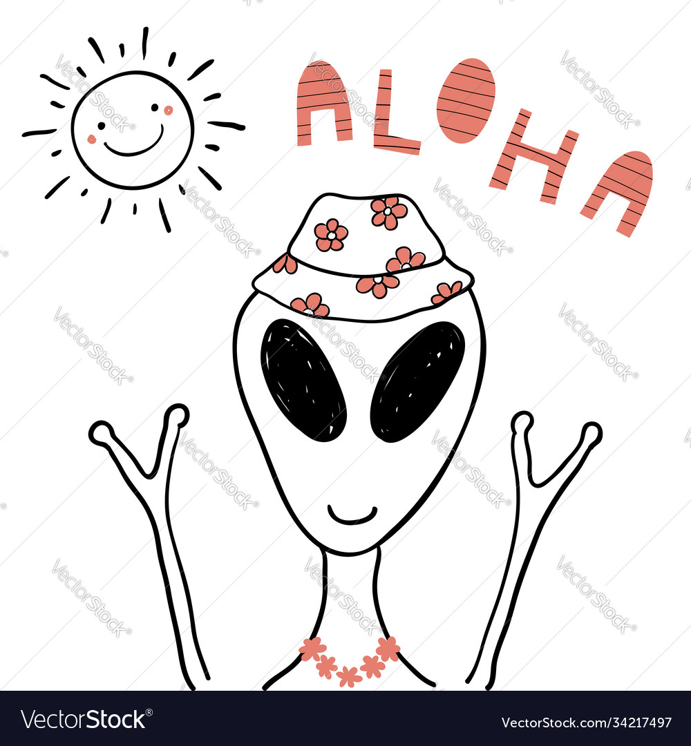 Funny summer alien