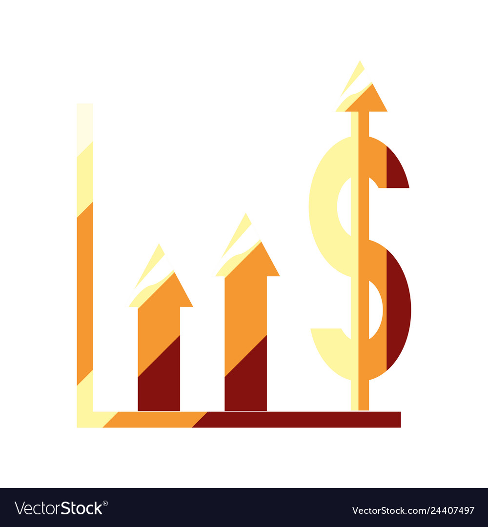 Gold chart dollar arrows