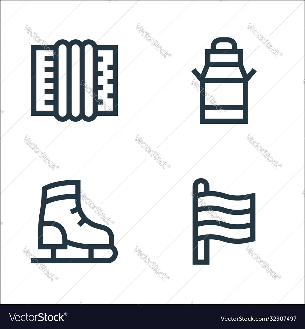 Holland line icons linear set quality Vector Image Holland line icons linear set quality