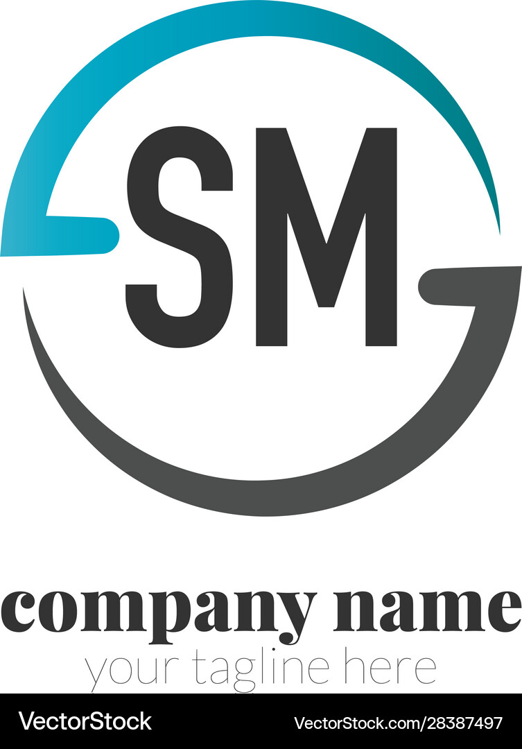 Initial letter creative circle logo concept Vector Image