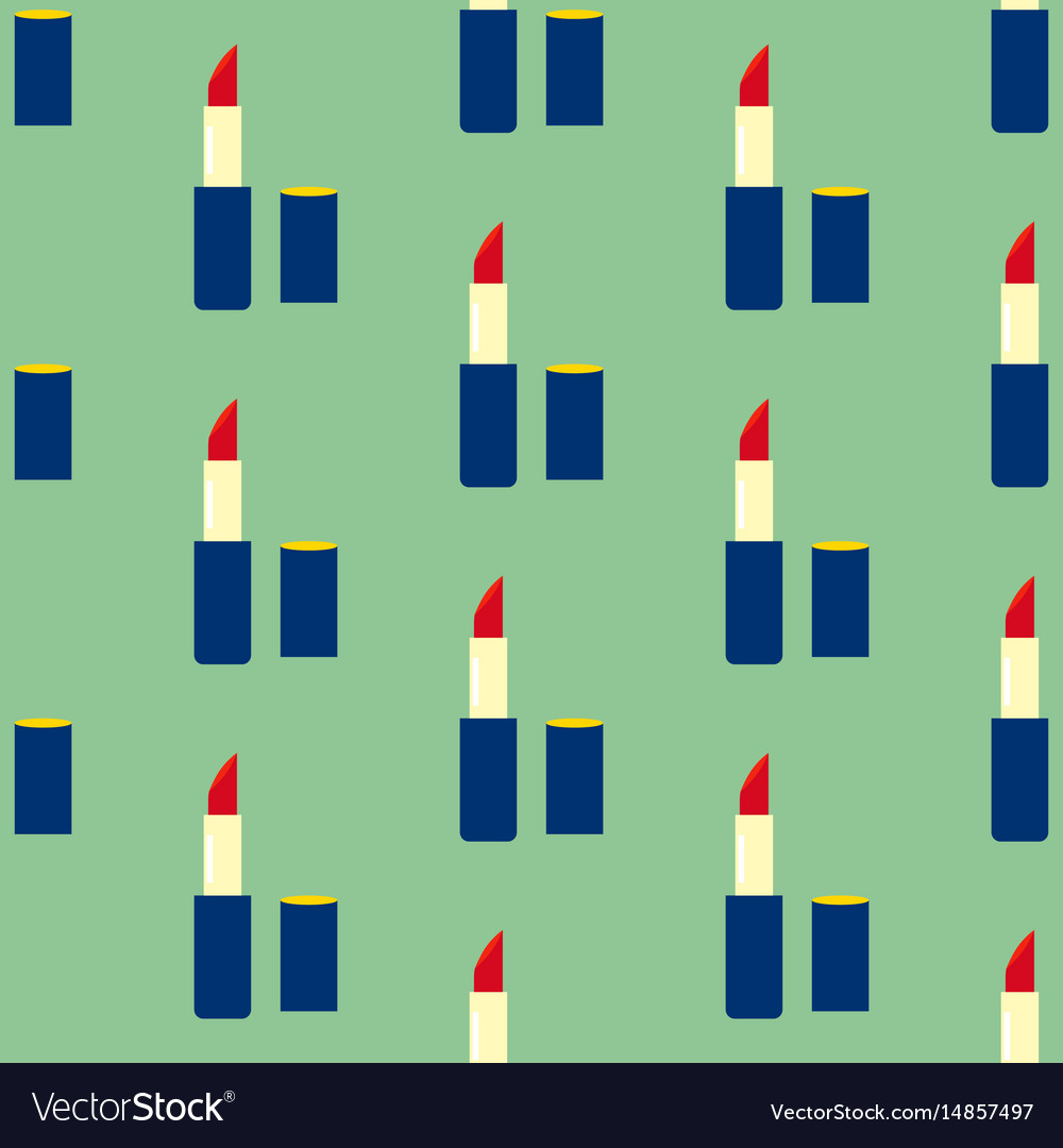 Lipstick make up seamless pattern