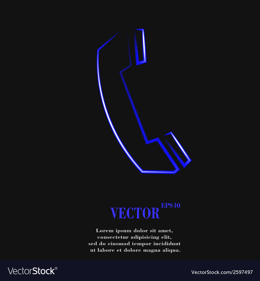 Phone flat modern web button and space for your