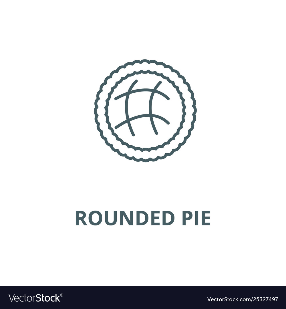 Rounded pie line icon linear concept