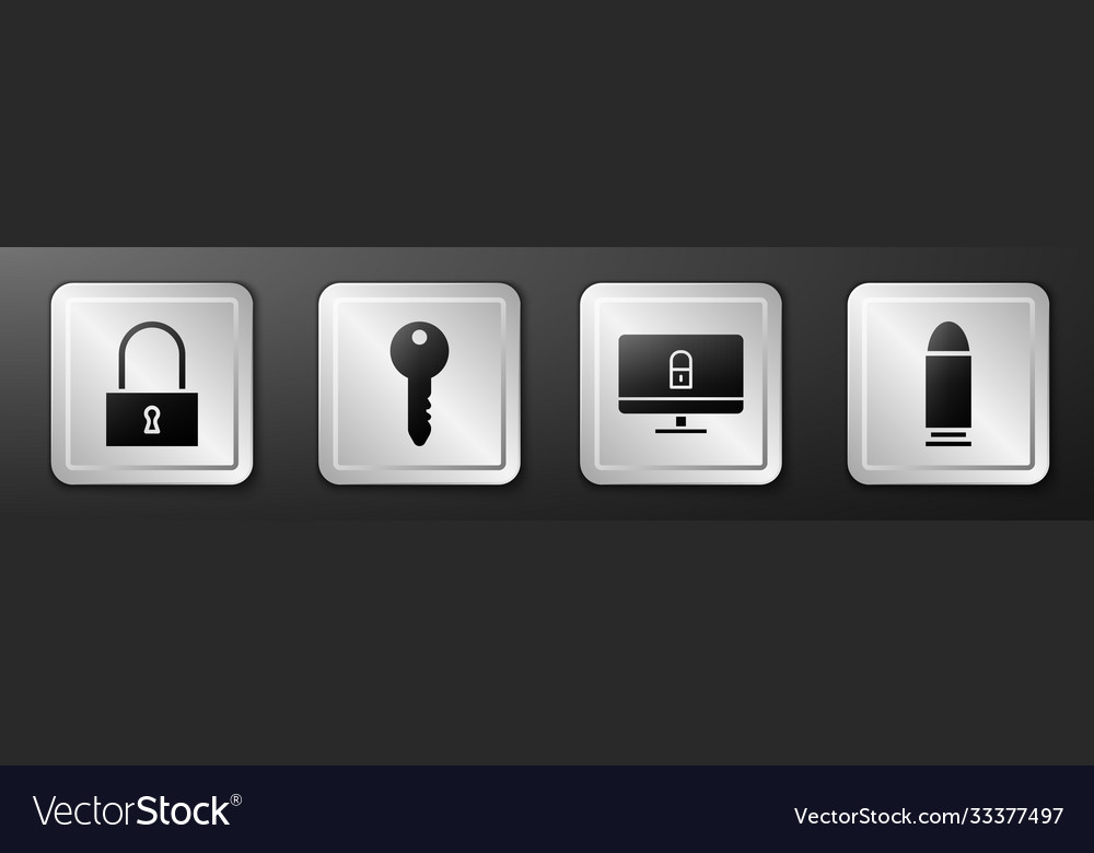 Set lock key on computer monitor and bullet