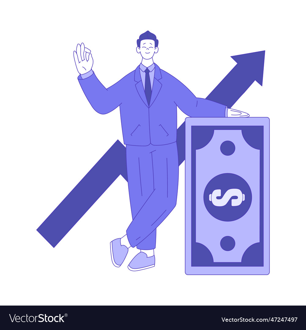 Successful business man character making deal Vector Image