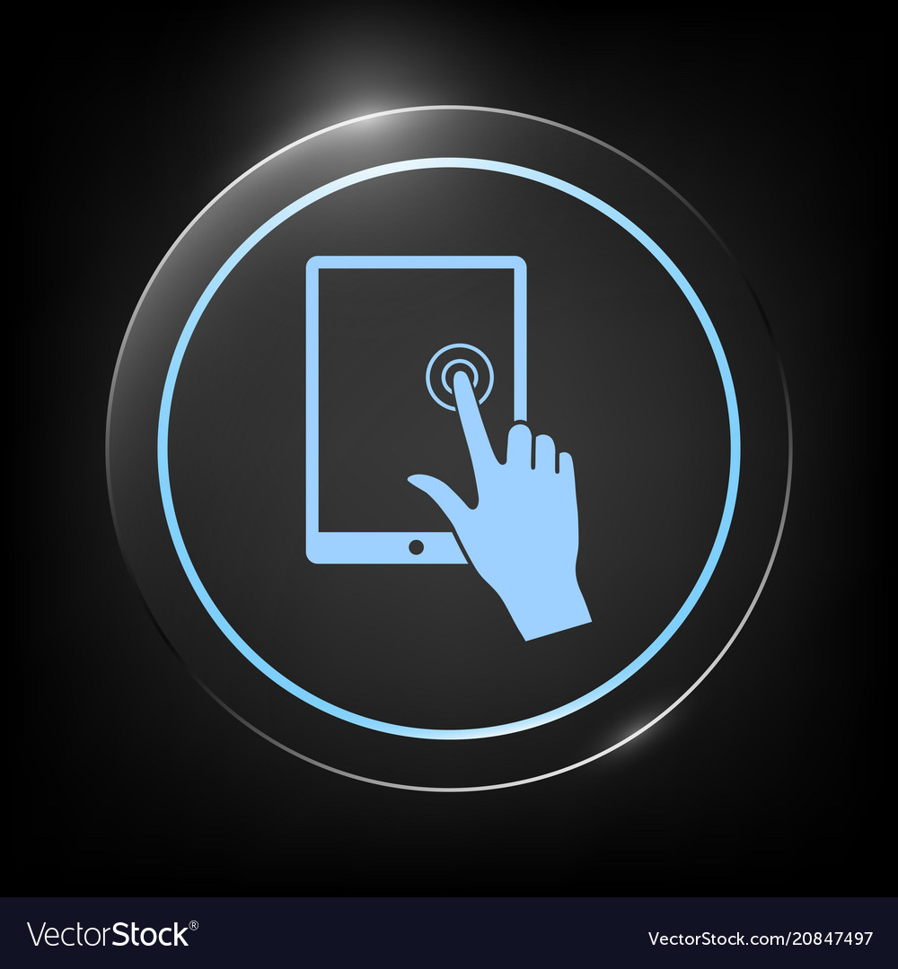 Touch screen tablet with click hand