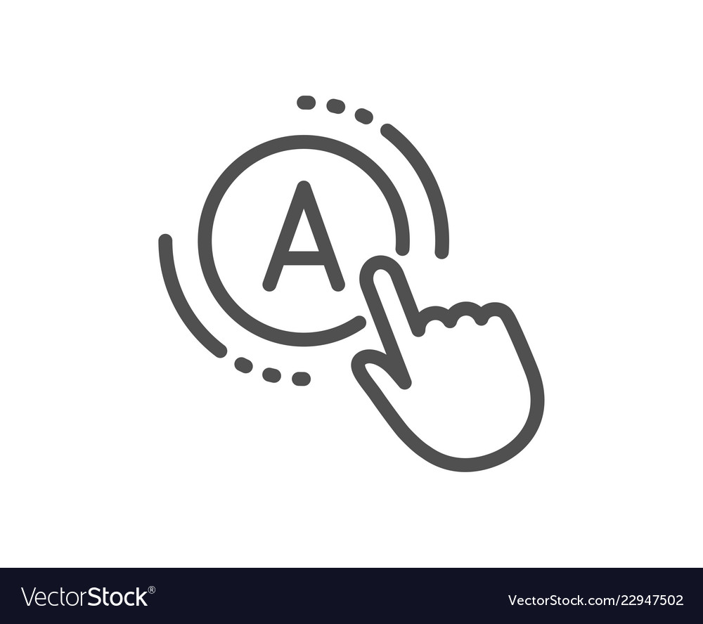 Ab testing line icon ui test button sign