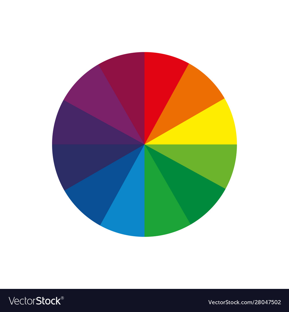 Color wheel or selection flat Royalty Free Vector Image