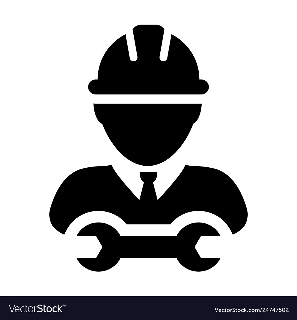 Construction worker icon male service person Vector Image