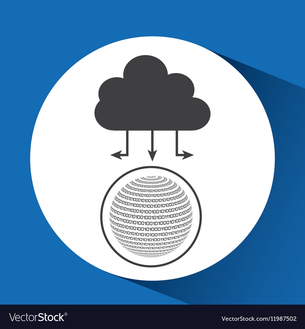 Globe binary concept cloud connected