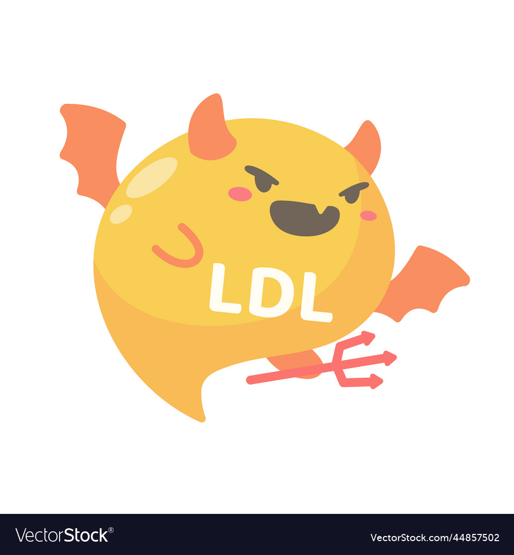 Hdl and ldl cholesterol cartoon good fat bad