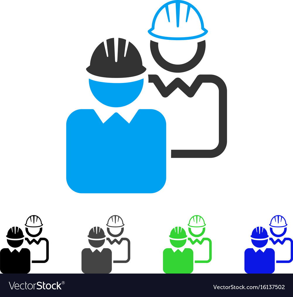 Industrial Users Flat Icon Royalty Free Vector Image