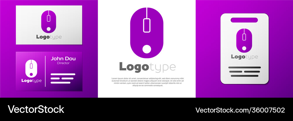 Logotype computer mouse icon isolated on white Vector Image