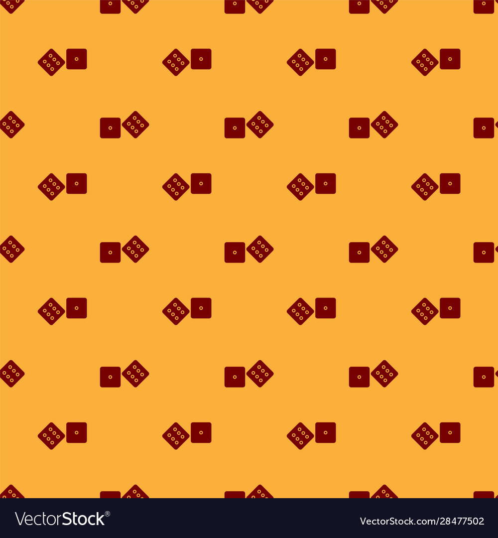 Red game dice icon isolated seamless pattern