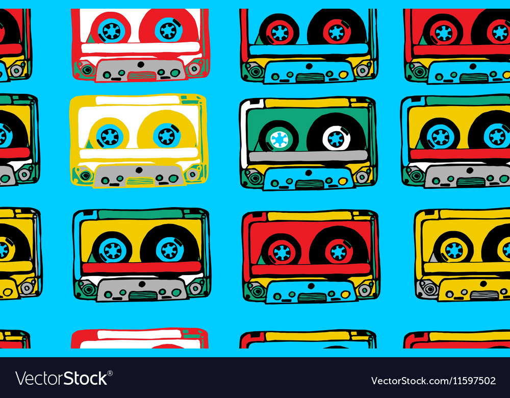 Seamless pattern with cassettes