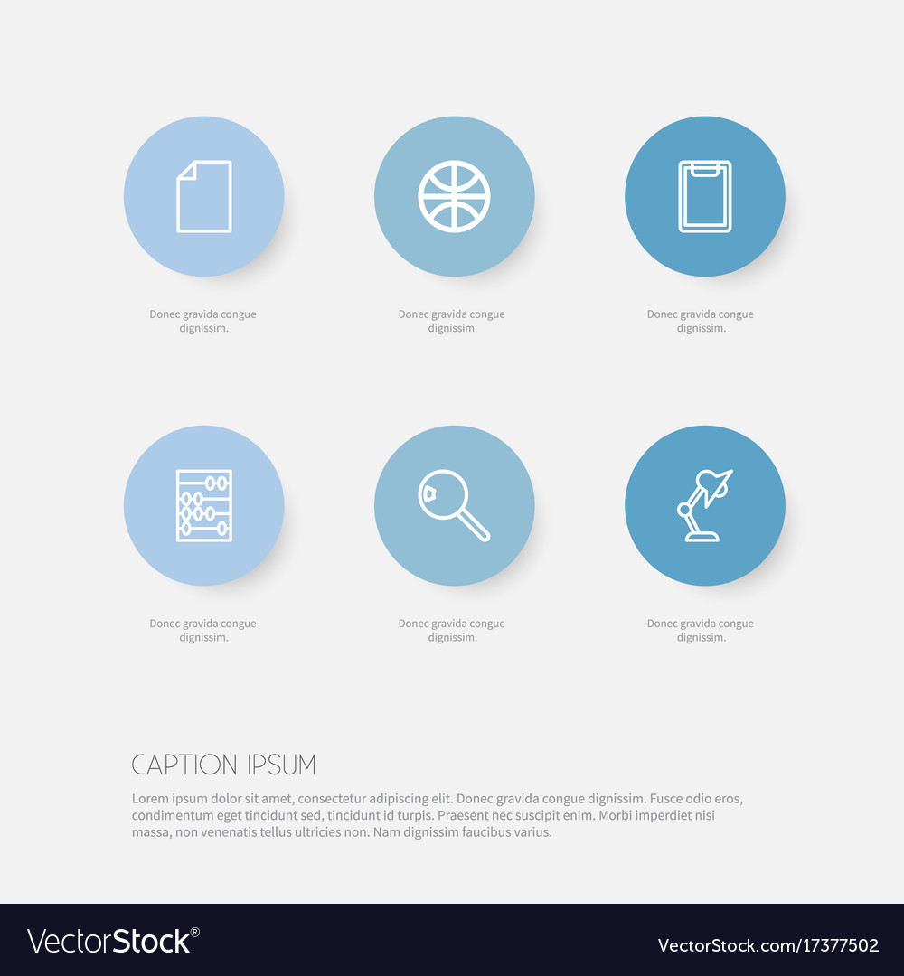 Set of 6 editable teach outline icons includes