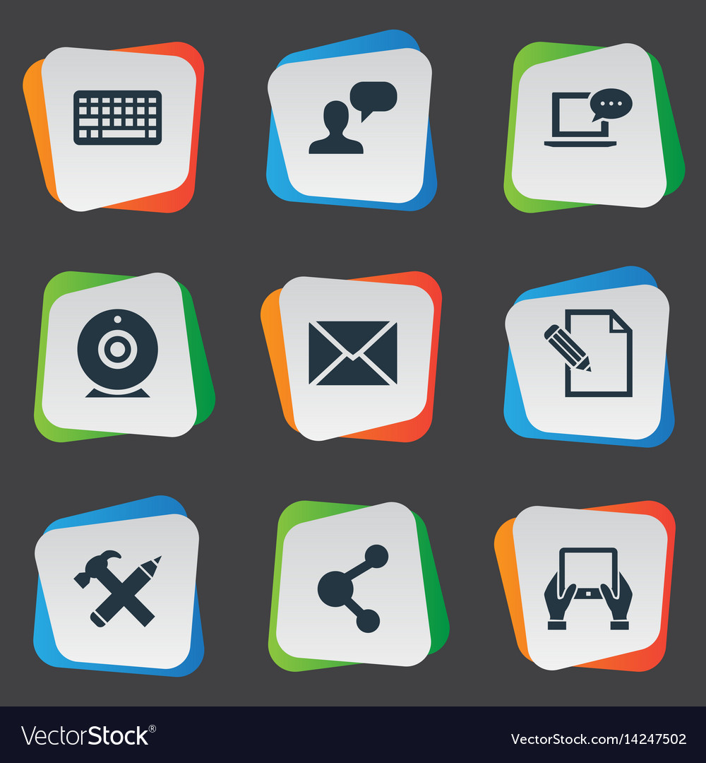 Set of simple newspaper icons