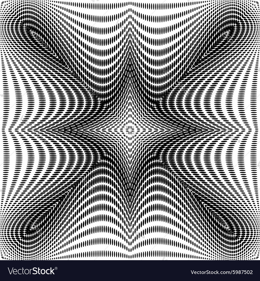 Symmetrical Dot Op Art Background