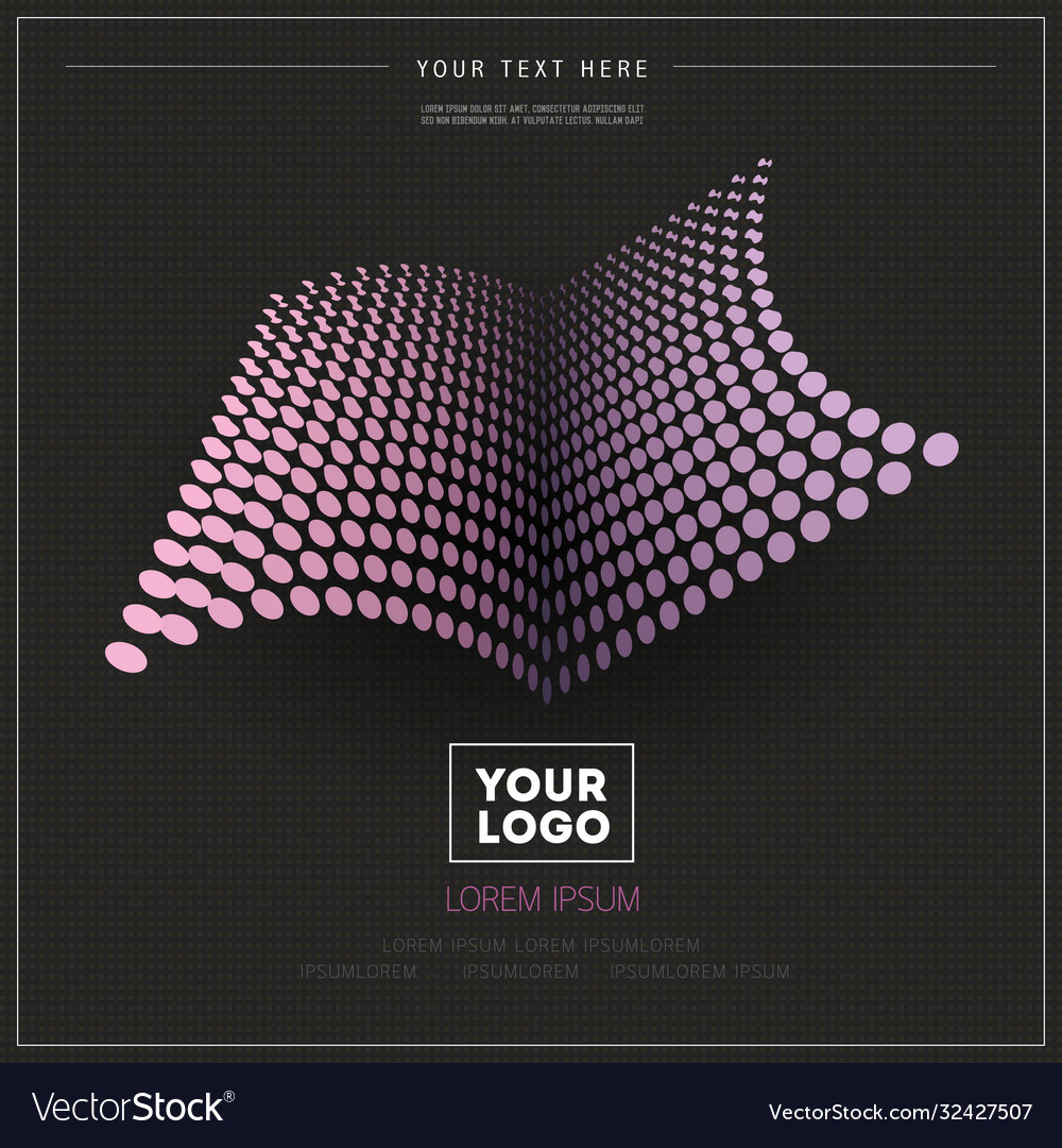 Abstract geometric element with distortion effect vector image Abstract geometric element with distortion effect