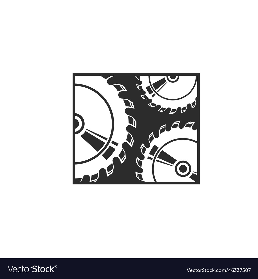 Circular saw blade design Royalty Free Vector Image