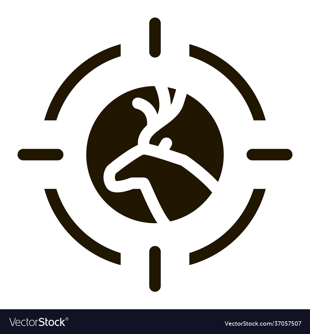 Deer targeting icon glyph