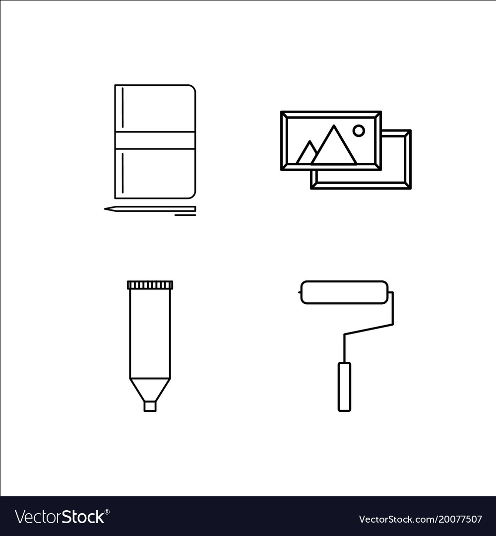 Design und Studio einfache lineare Icon-Setsimple