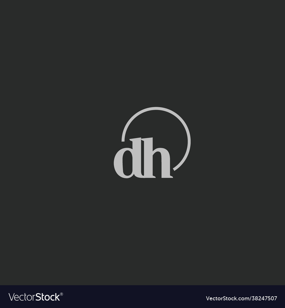 Dh initials logo monogram Royalty Free Vector Image