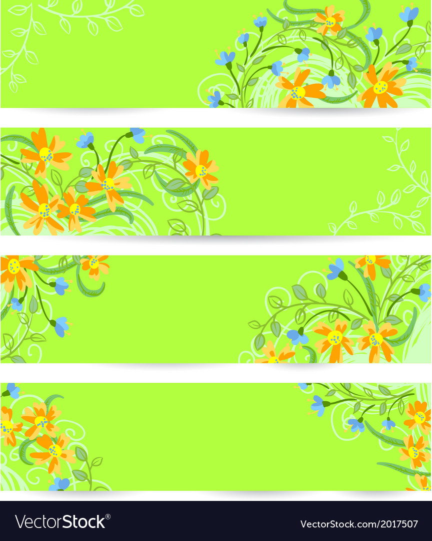 Floral banners