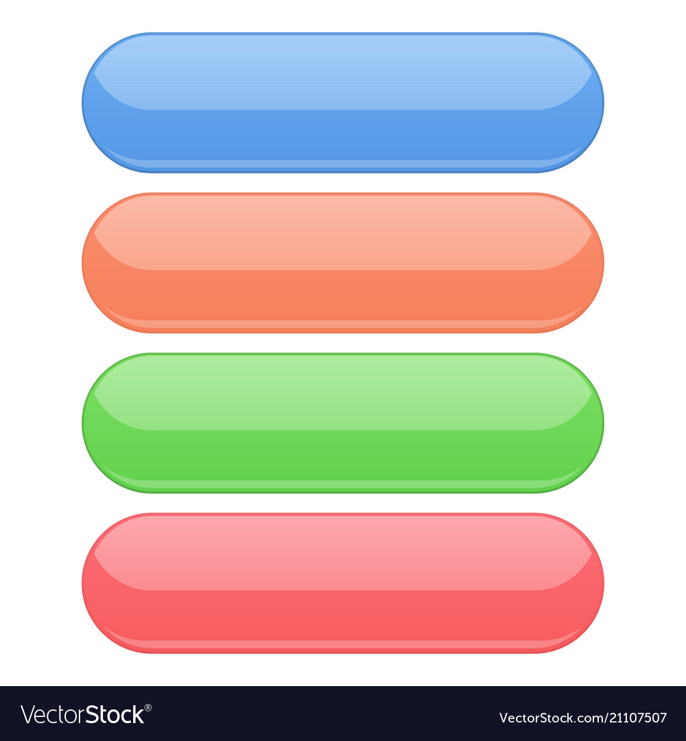 Interface web buttons colored set of oval icons