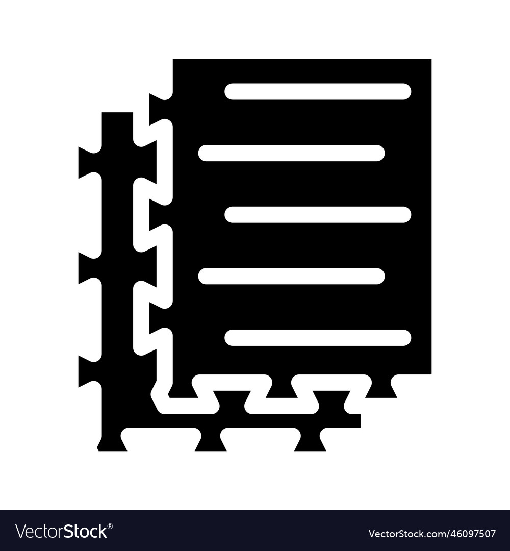 Mat fitness sport glyph icon vector image Mat fitness sport glyph icon
