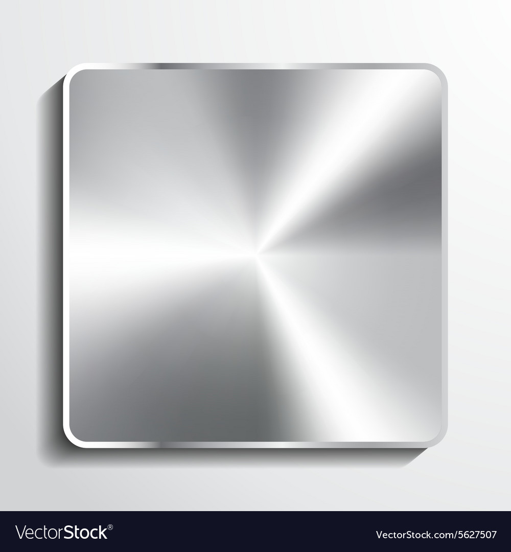 Metallic Button - Chrome Effect