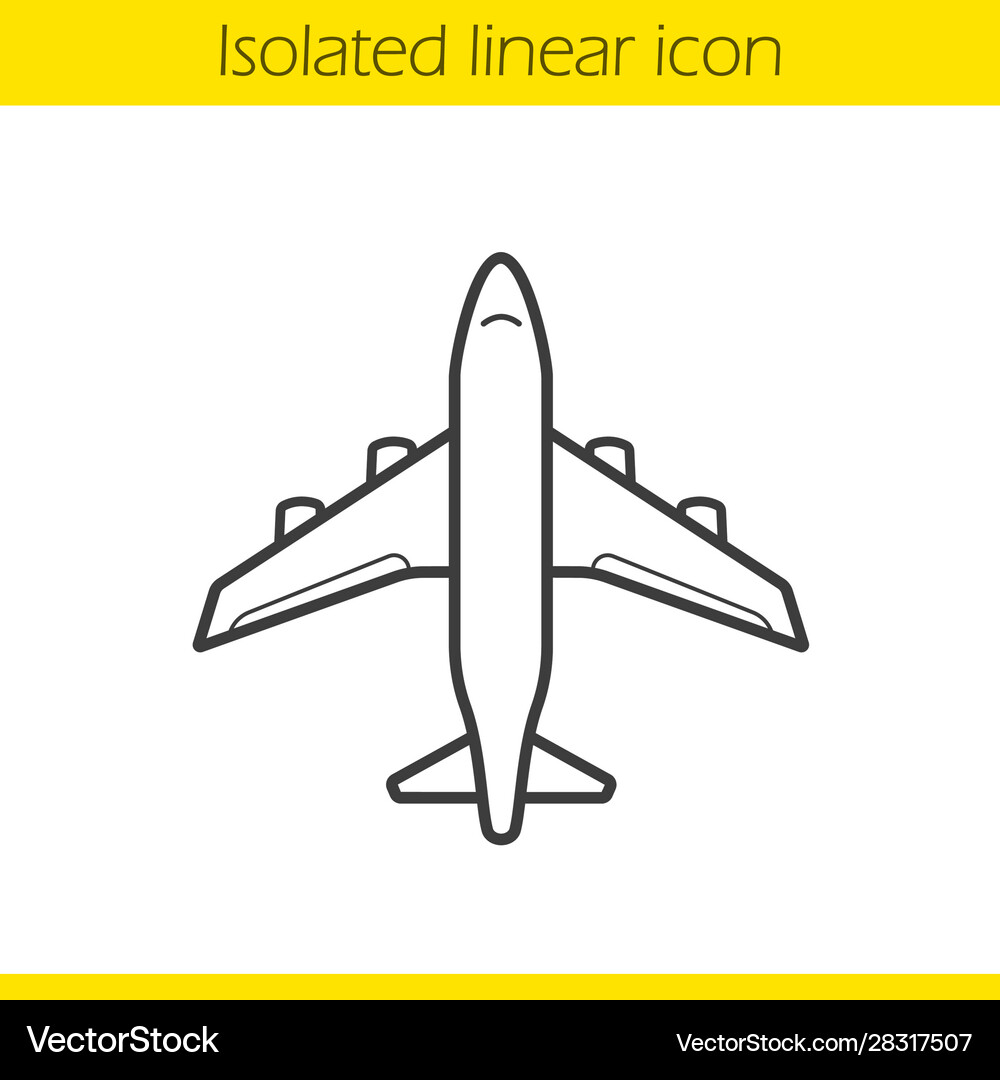 Plane linear icon Royalty Free Vector Image - VectorStock