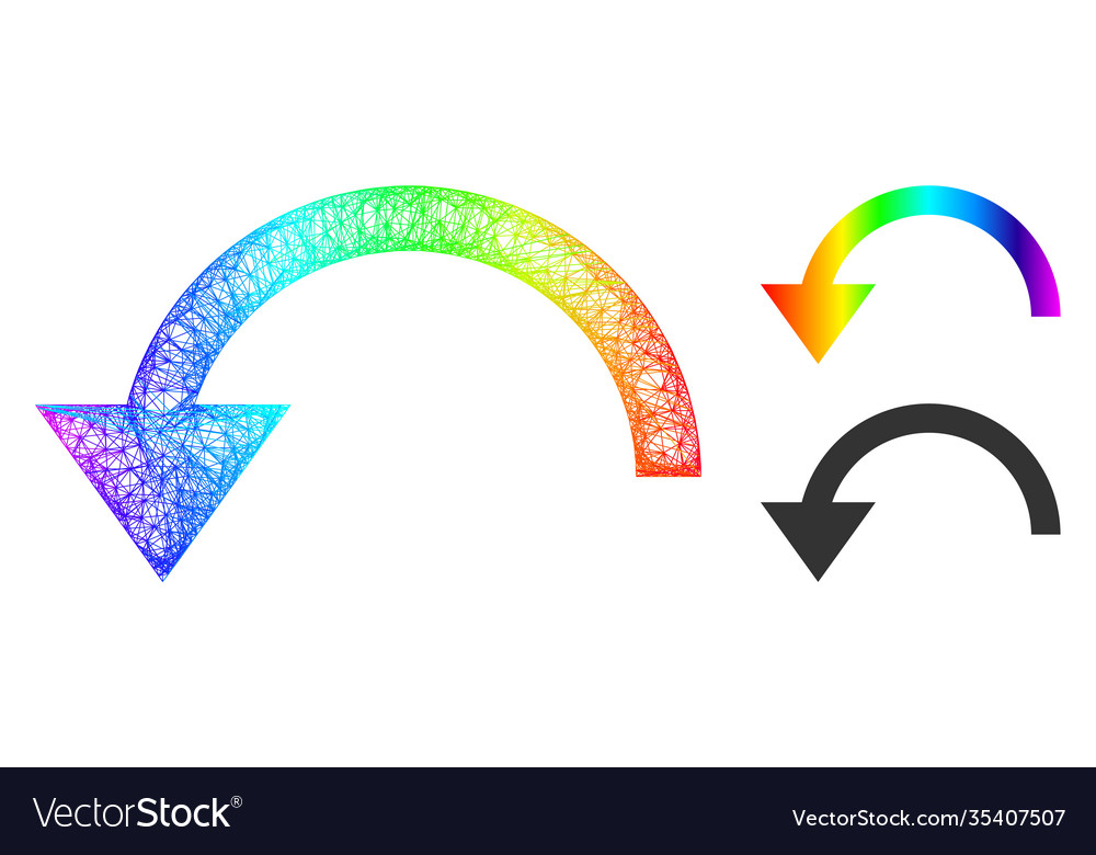 Rainbow network gradient rotate ccw icon vector image Rainbow network gradient rotate ccw icon