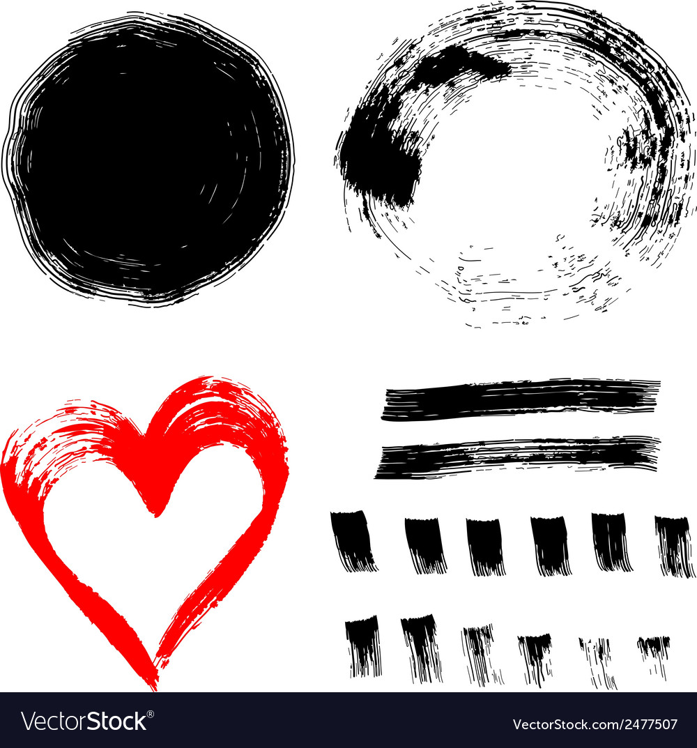 Set of ink paint frames Royalty Free Vector Image