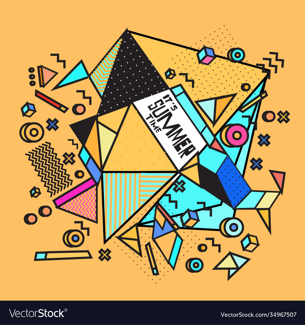 Triangle geometric forms for summer design event