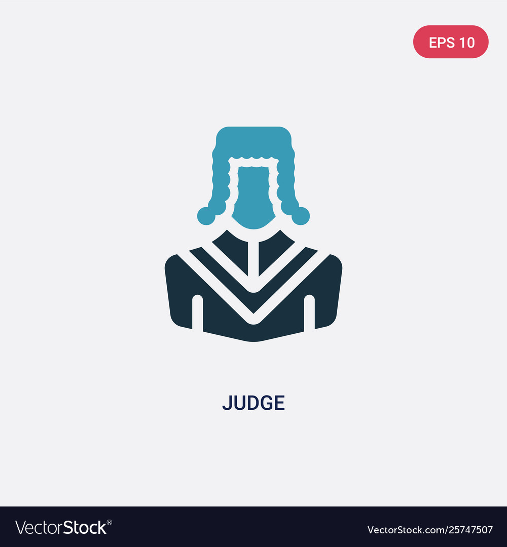 Two color judge icon from professions jobs vector image Two color judge icon from professions jobs