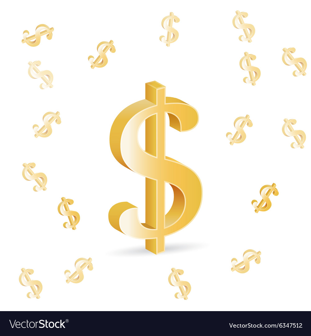 3D Dollar Zeichen Symbol