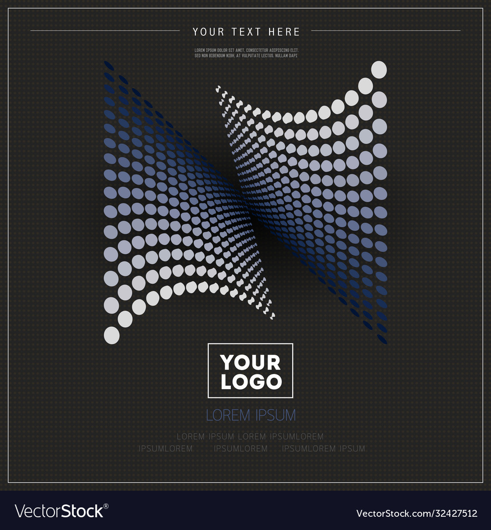 Abstract geometric element with distortion effect vector image Abstract geometric element with distortion effect