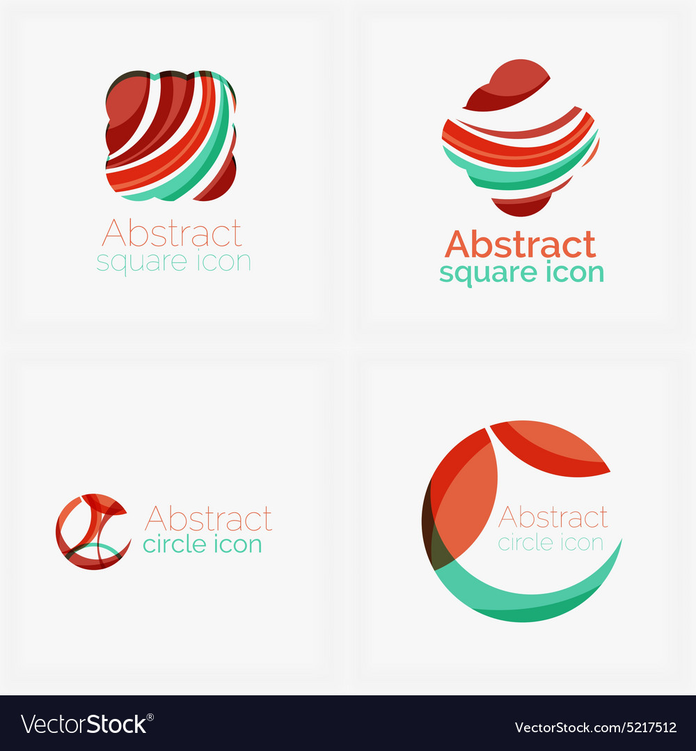 Abstract symmetric geometric shapes business icon