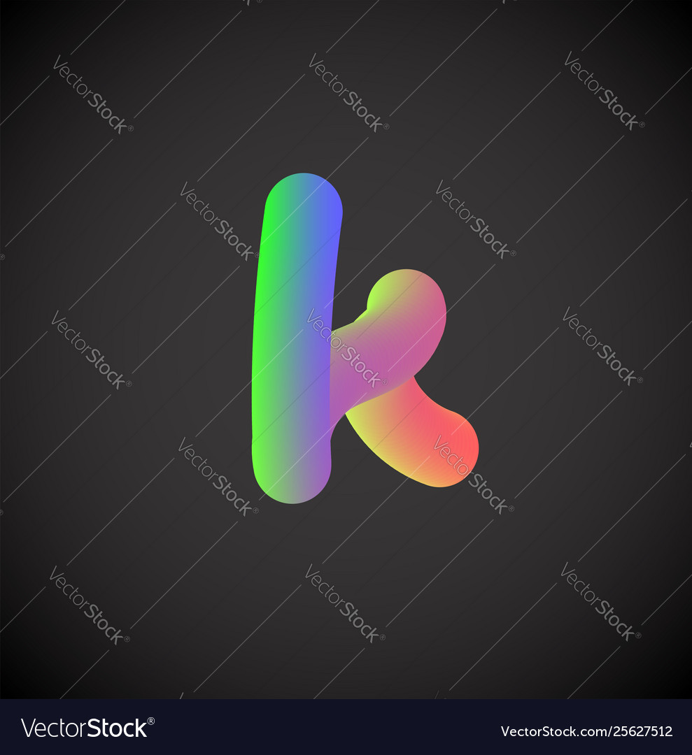 Colorful character from a font set