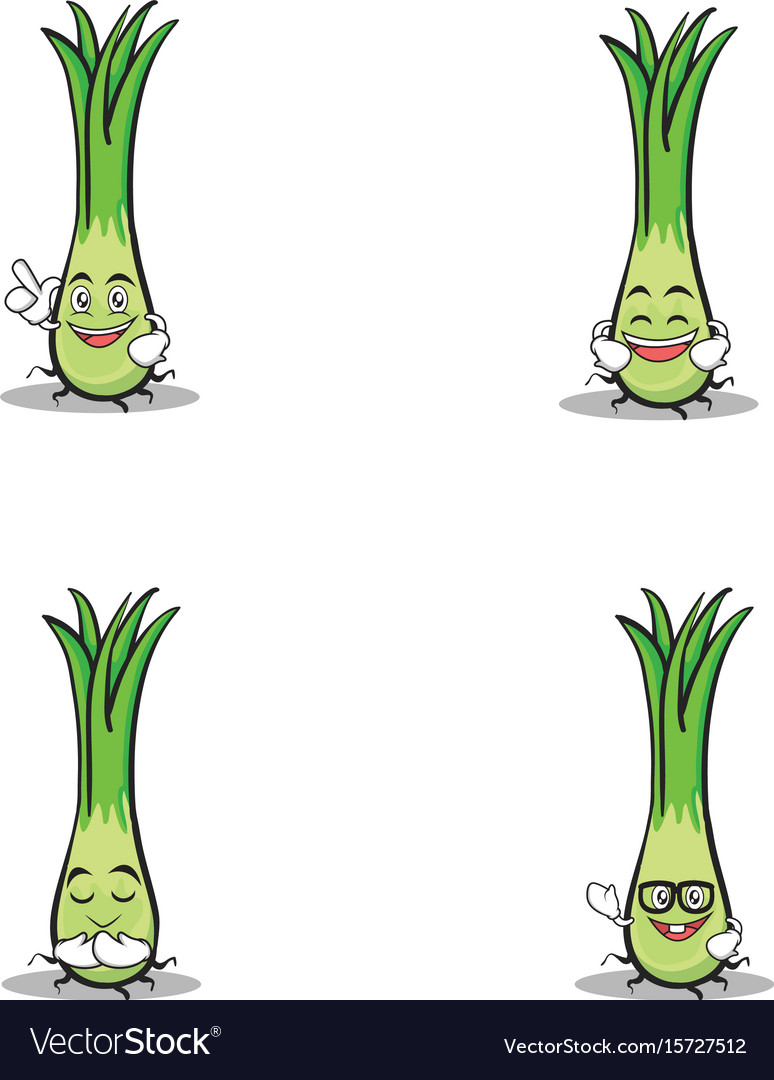 Cute Leek Character Set