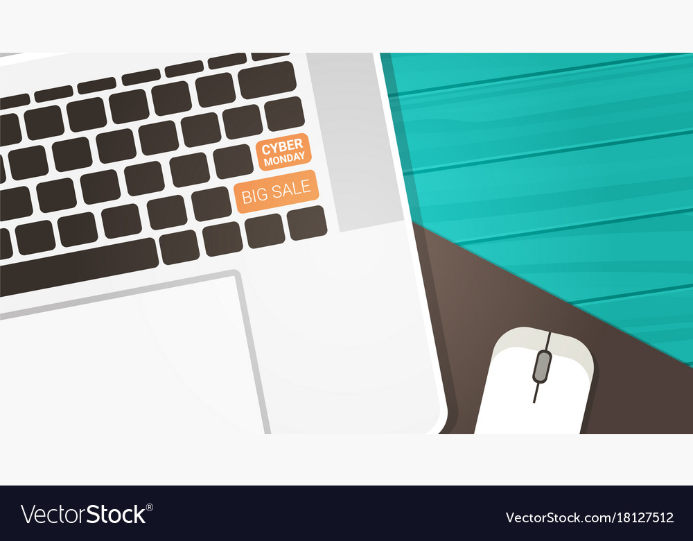 Cyber monday big sale button on computer keyboard
