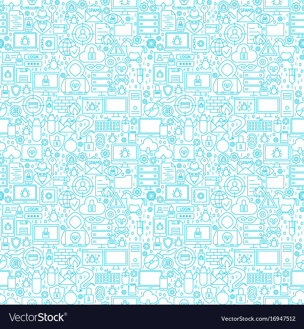 Cybersecurity Seamless Pattern